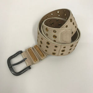 Prada Accessories - PRADA Leather Belt w Gold Tone Grommets SZ 90 36 Prada Accessories - PRADA Leather Belt w Gold Tone Grommets SZ 90 36
